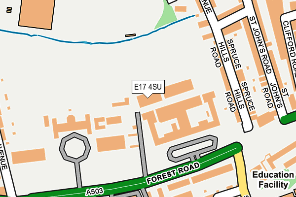 E17 4SU map - OS OpenMap – Local (Ordnance Survey)