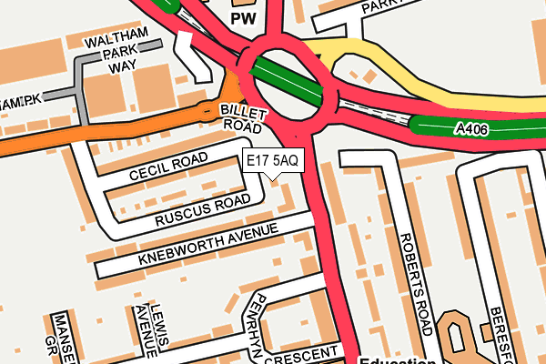 E17 5AQ map - OS OpenMap – Local (Ordnance Survey)