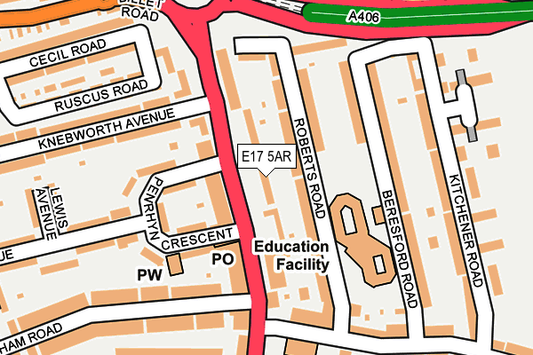 E17 5AR map - OS OpenMap – Local (Ordnance Survey)