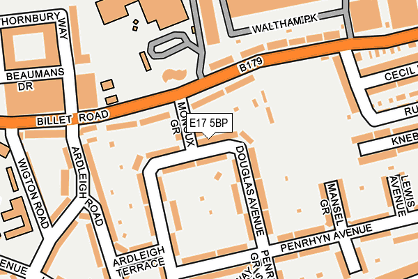 E17 5BP map - OS OpenMap – Local (Ordnance Survey)