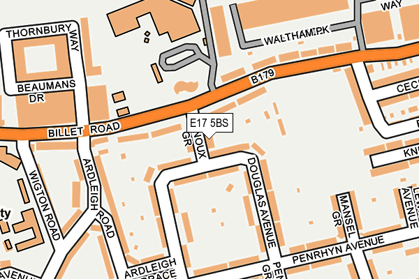 E17 5BS map - OS OpenMap – Local (Ordnance Survey)