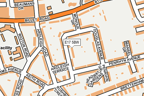 E17 5BW map - OS OpenMap – Local (Ordnance Survey)