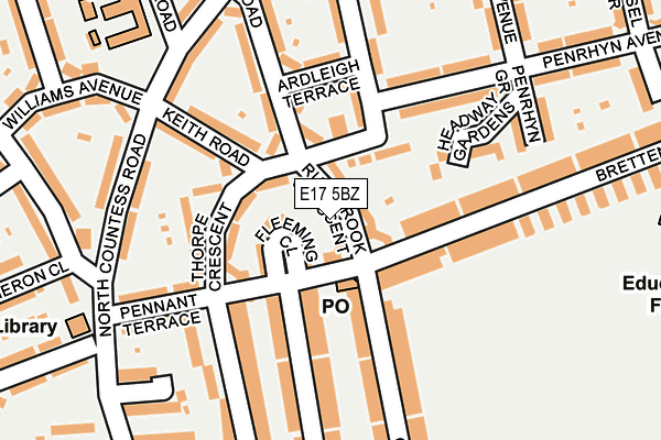 E17 5BZ map - OS OpenMap – Local (Ordnance Survey)
