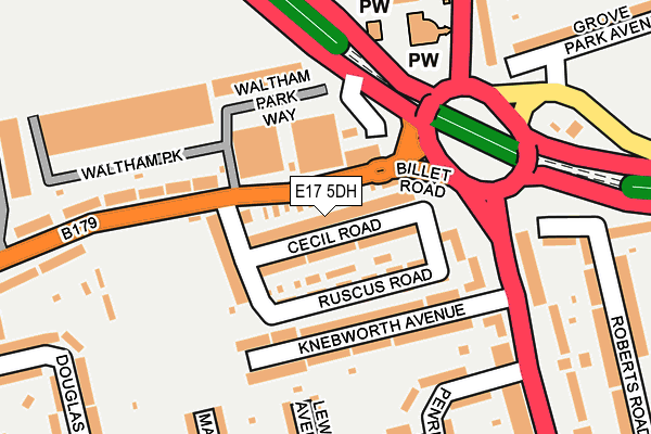 E17 5DH map - OS OpenMap – Local (Ordnance Survey)
