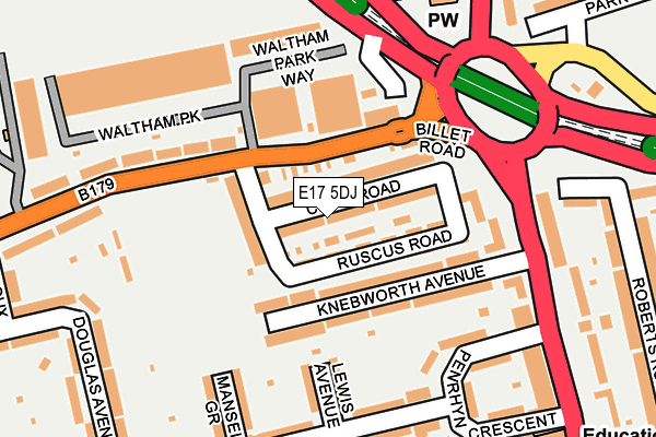 E17 5DJ map - OS OpenMap – Local (Ordnance Survey)