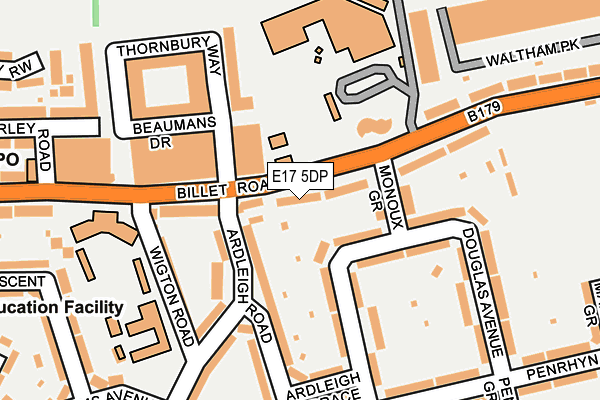 E17 5DP map - OS OpenMap – Local (Ordnance Survey)