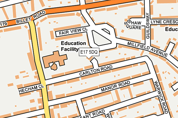 E17 5DQ map - OS OpenMap – Local (Ordnance Survey)