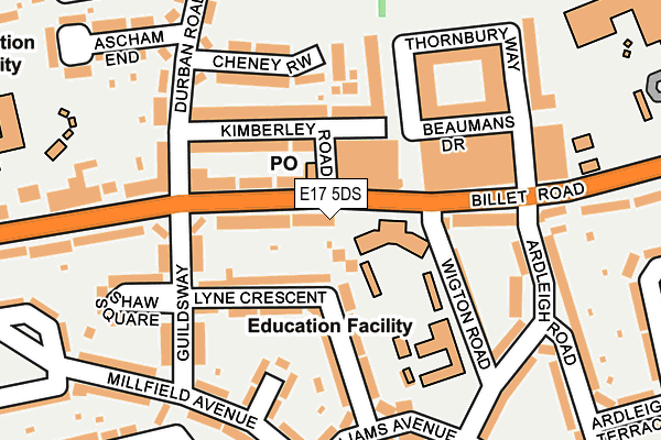 E17 5DS map - OS OpenMap – Local (Ordnance Survey)