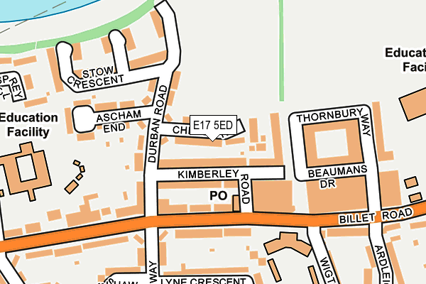E17 5ED map - OS OpenMap – Local (Ordnance Survey)