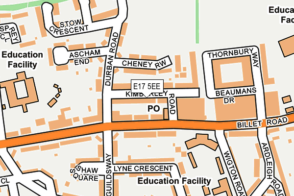 E17 5EE map - OS OpenMap – Local (Ordnance Survey)