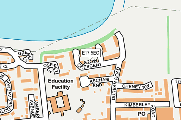 E17 5EG map - OS OpenMap – Local (Ordnance Survey)