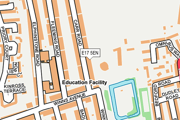 E17 5EN map - OS OpenMap – Local (Ordnance Survey)