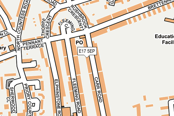 E17 5EP map - OS OpenMap – Local (Ordnance Survey)