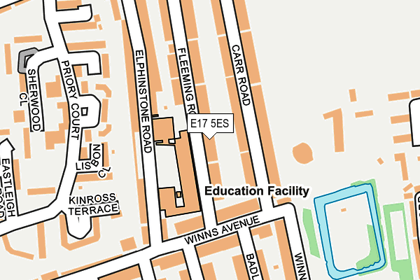 E17 5ES map - OS OpenMap – Local (Ordnance Survey)
