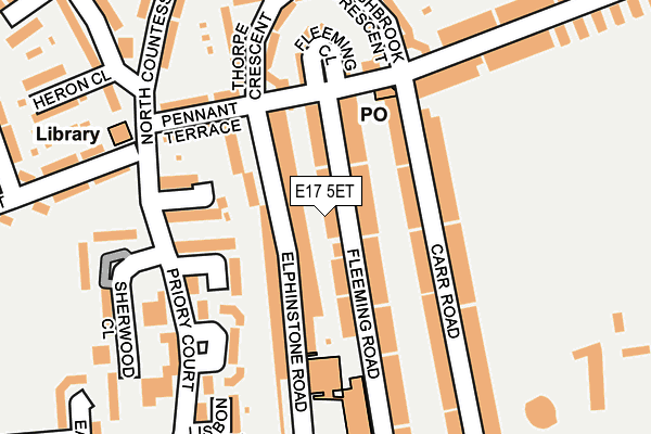 E17 5ET map - OS OpenMap – Local (Ordnance Survey)