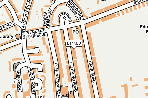 E17 5EU map - OS OpenMap – Local (Ordnance Survey)