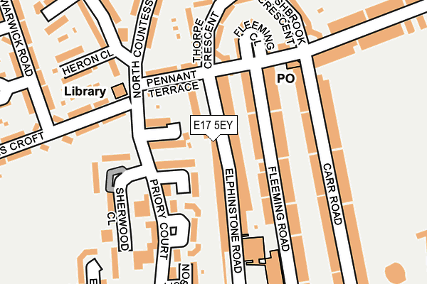 E17 5EY map - OS OpenMap – Local (Ordnance Survey)