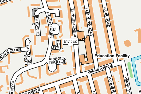 E17 5EZ map - OS OpenMap – Local (Ordnance Survey)