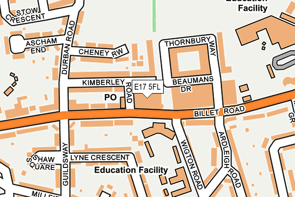 E17 5FL map - OS OpenMap – Local (Ordnance Survey)