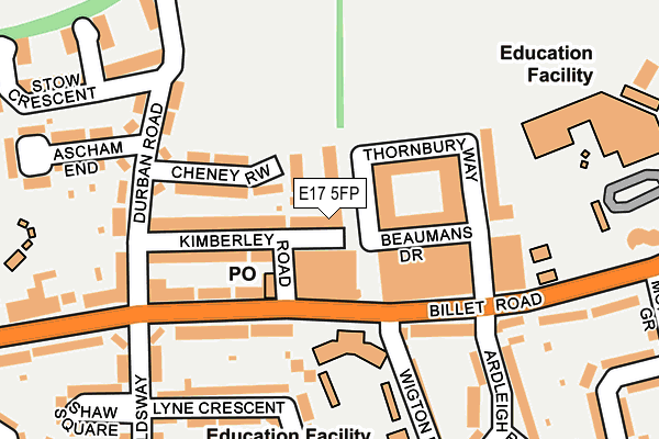 E17 5FP map - OS OpenMap – Local (Ordnance Survey)