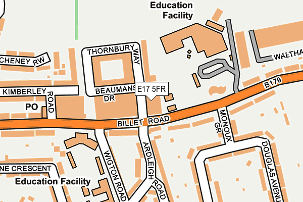 E17 5FR map - OS OpenMap – Local (Ordnance Survey)