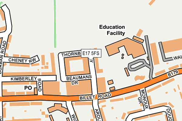 E17 5FS map - OS OpenMap – Local (Ordnance Survey)