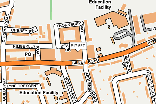 E17 5FT map - OS OpenMap – Local (Ordnance Survey)