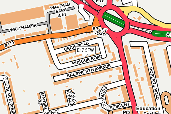 E17 5FW map - OS OpenMap – Local (Ordnance Survey)