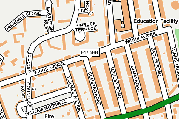E17 5HB map - OS OpenMap – Local (Ordnance Survey)