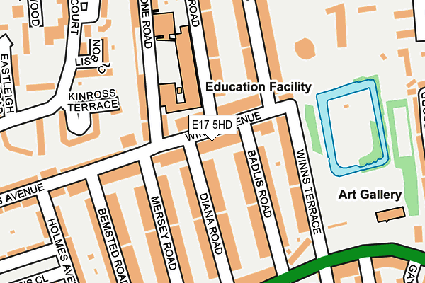 E17 5HD map - OS OpenMap – Local (Ordnance Survey)