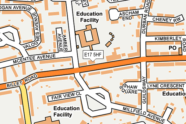 E17 5HF map - OS OpenMap – Local (Ordnance Survey)
