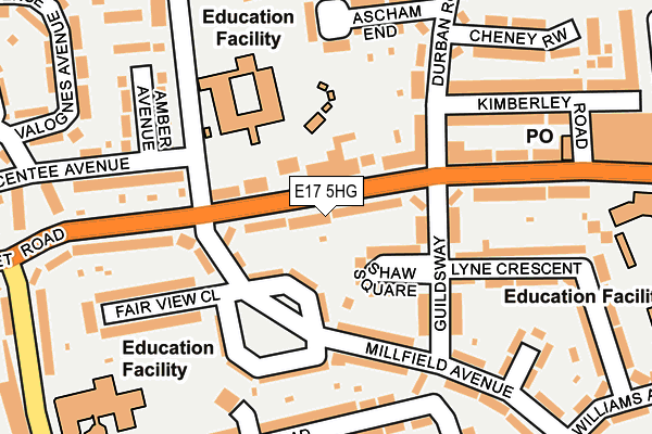 E17 5HG map - OS OpenMap – Local (Ordnance Survey)