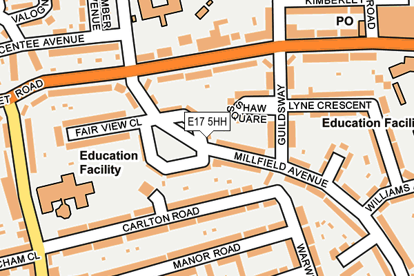 E17 5HH map - OS OpenMap – Local (Ordnance Survey)
