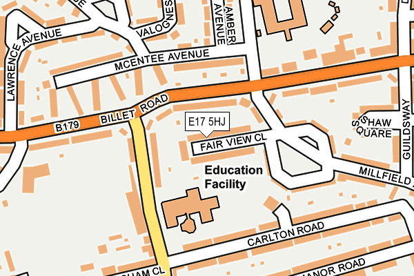 E17 5HJ map - OS OpenMap – Local (Ordnance Survey)