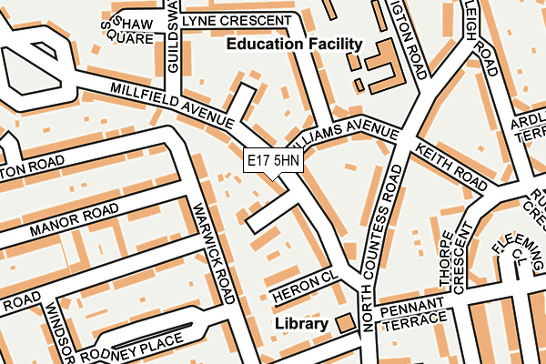 E17 5HN map - OS OpenMap – Local (Ordnance Survey)