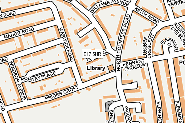 E17 5HR map - OS OpenMap – Local (Ordnance Survey)