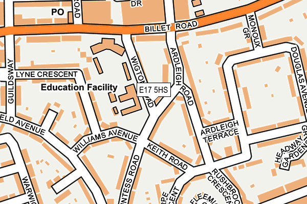 E17 5HS map - OS OpenMap – Local (Ordnance Survey)