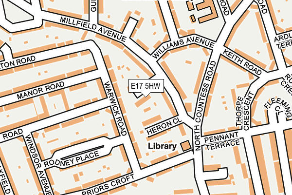E17 5HW map - OS OpenMap – Local (Ordnance Survey)