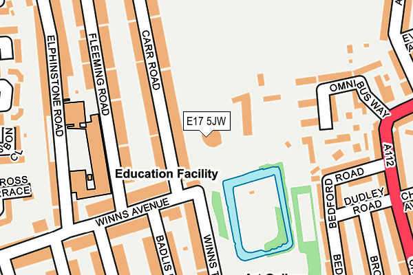 E17 5JW map - OS OpenMap – Local (Ordnance Survey)