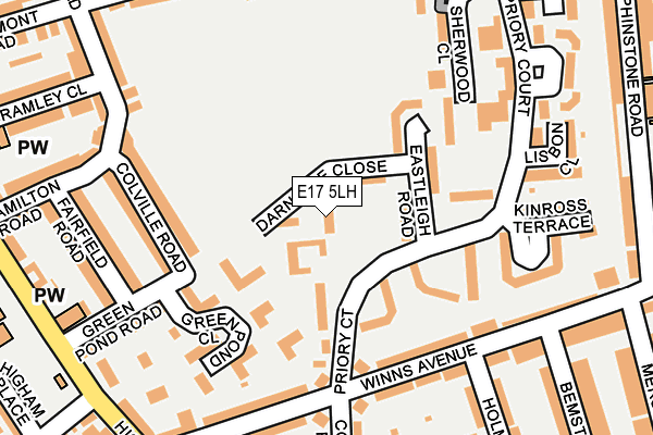 E17 5LH map - OS OpenMap – Local (Ordnance Survey)