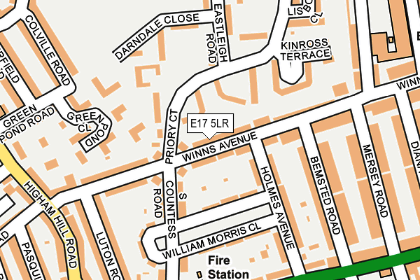 E17 5LR map - OS OpenMap – Local (Ordnance Survey)