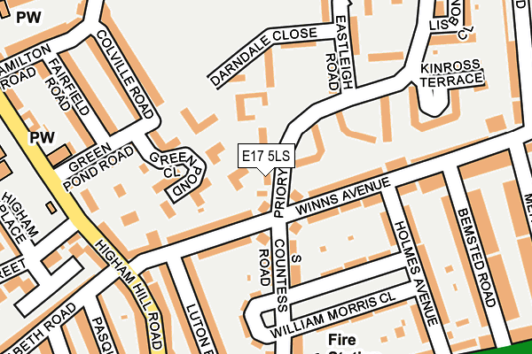 E17 5LS map - OS OpenMap – Local (Ordnance Survey)