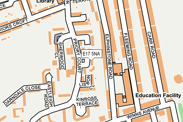 E17 5NA map - OS OpenMap – Local (Ordnance Survey)