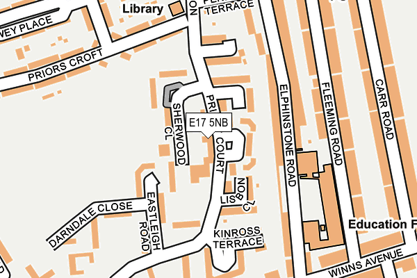 E17 5NB map - OS OpenMap – Local (Ordnance Survey)
