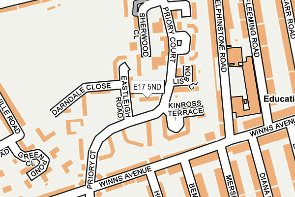 E17 5ND map - OS OpenMap – Local (Ordnance Survey)