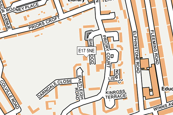 E17 5NE map - OS OpenMap – Local (Ordnance Survey)