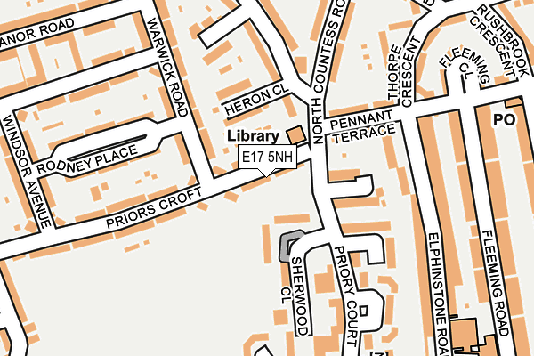 E17 5NH map - OS OpenMap – Local (Ordnance Survey)