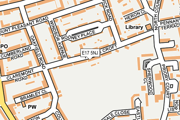 E17 5NJ map - OS OpenMap – Local (Ordnance Survey)