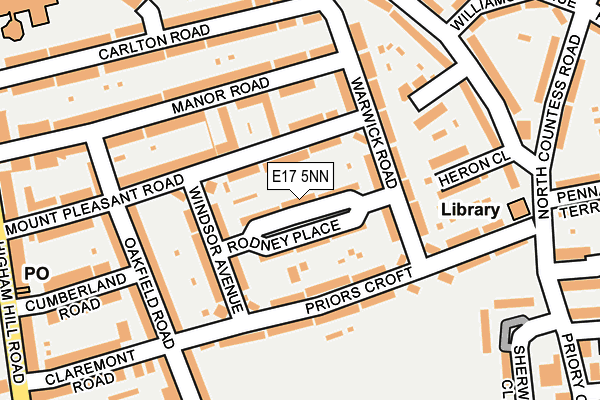 E17 5NN map - OS OpenMap – Local (Ordnance Survey)