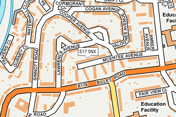 E17 5NX map - OS OpenMap – Local (Ordnance Survey)